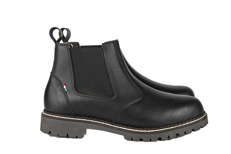 Omnio: Leather Chelsea Boot - Black - WOODLAND STORM