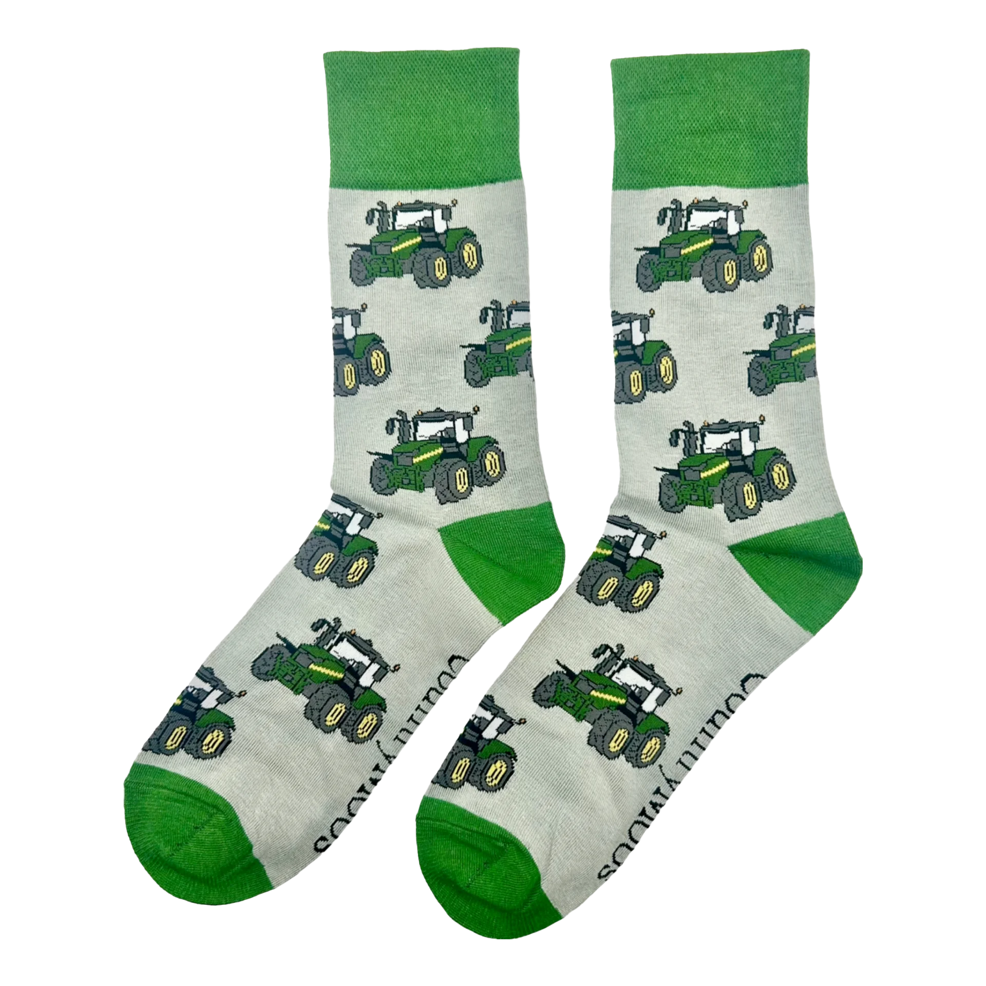 Green Tractor Crew Socks