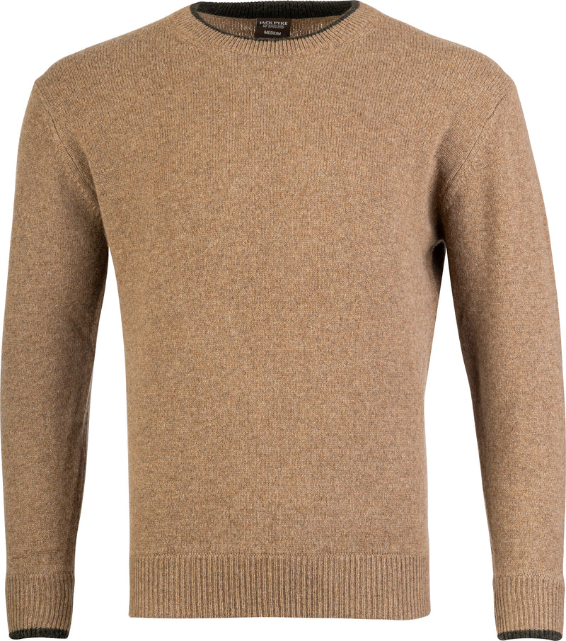 Ashcombe 100% Lambswool Crewknit - WOODLAND STORM