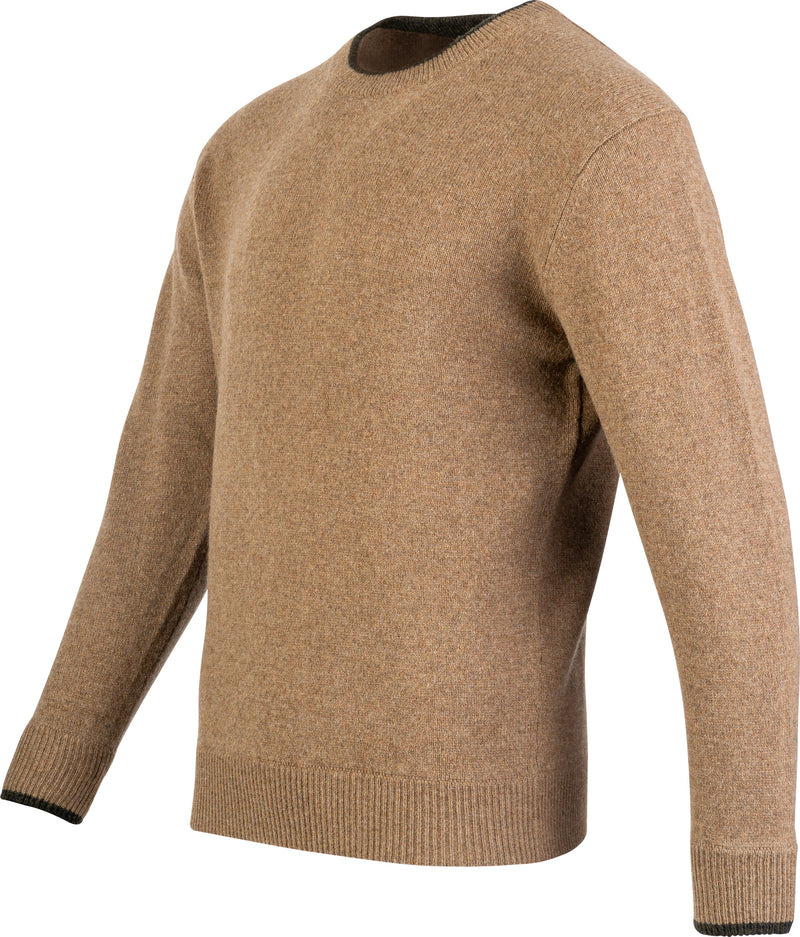 Ashcombe 100% Lambswool Crewknit - WOODLAND STORM