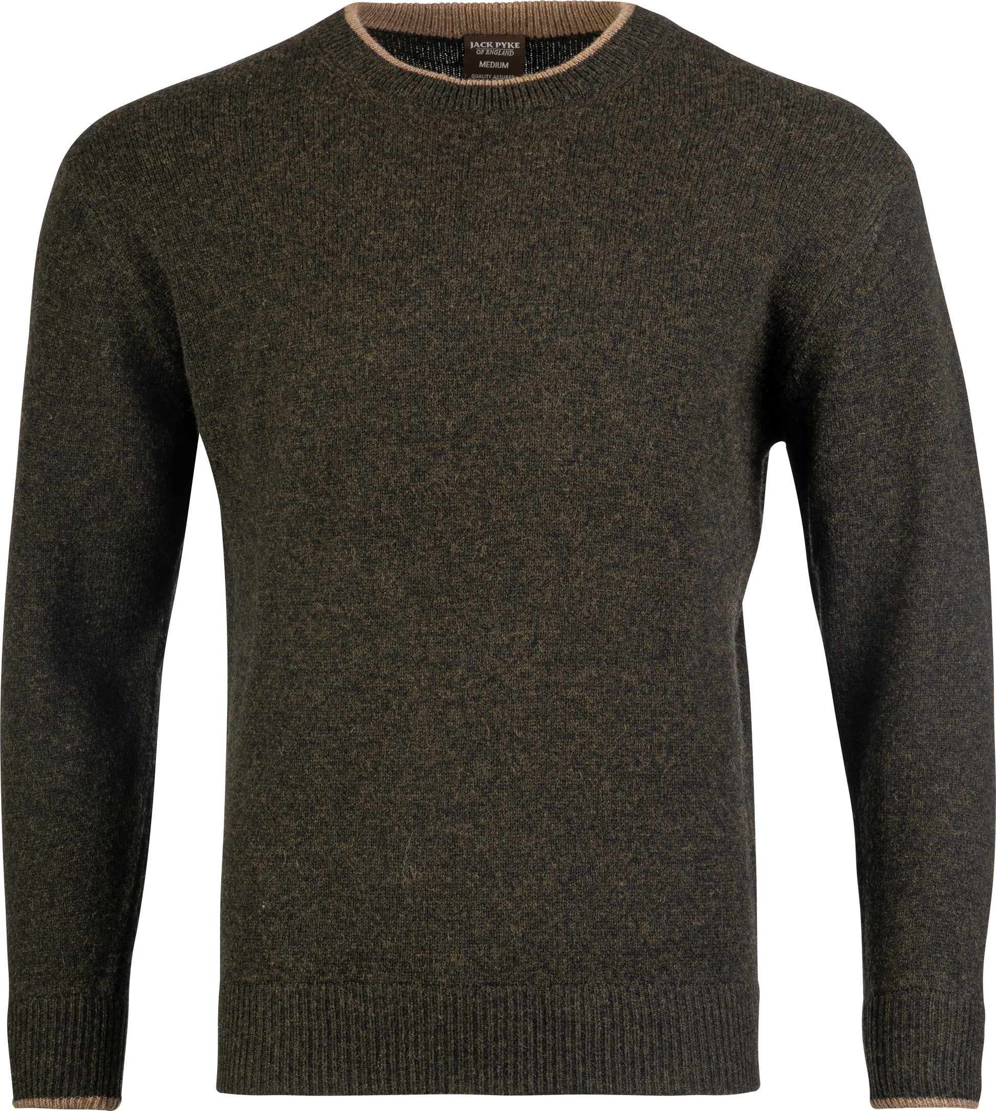 Ashcombe 100% Lambswool Crewknit - WOODLAND STORM