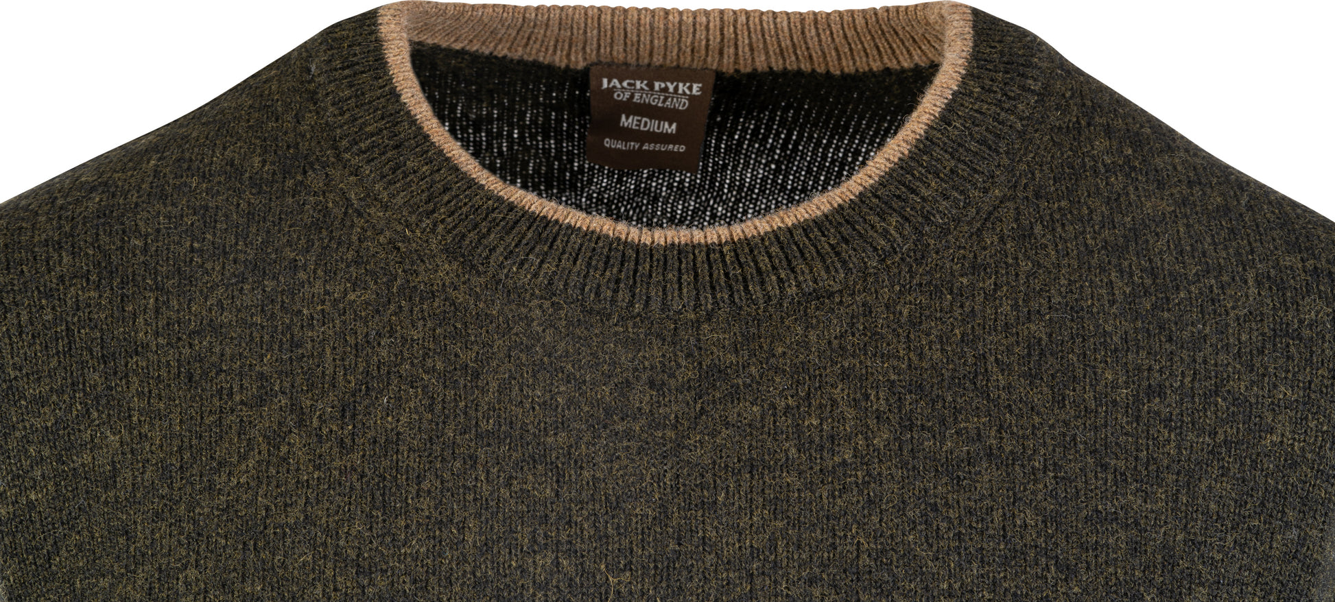 Ashcombe 100% Lambswool Crewknit - WOODLAND STORM