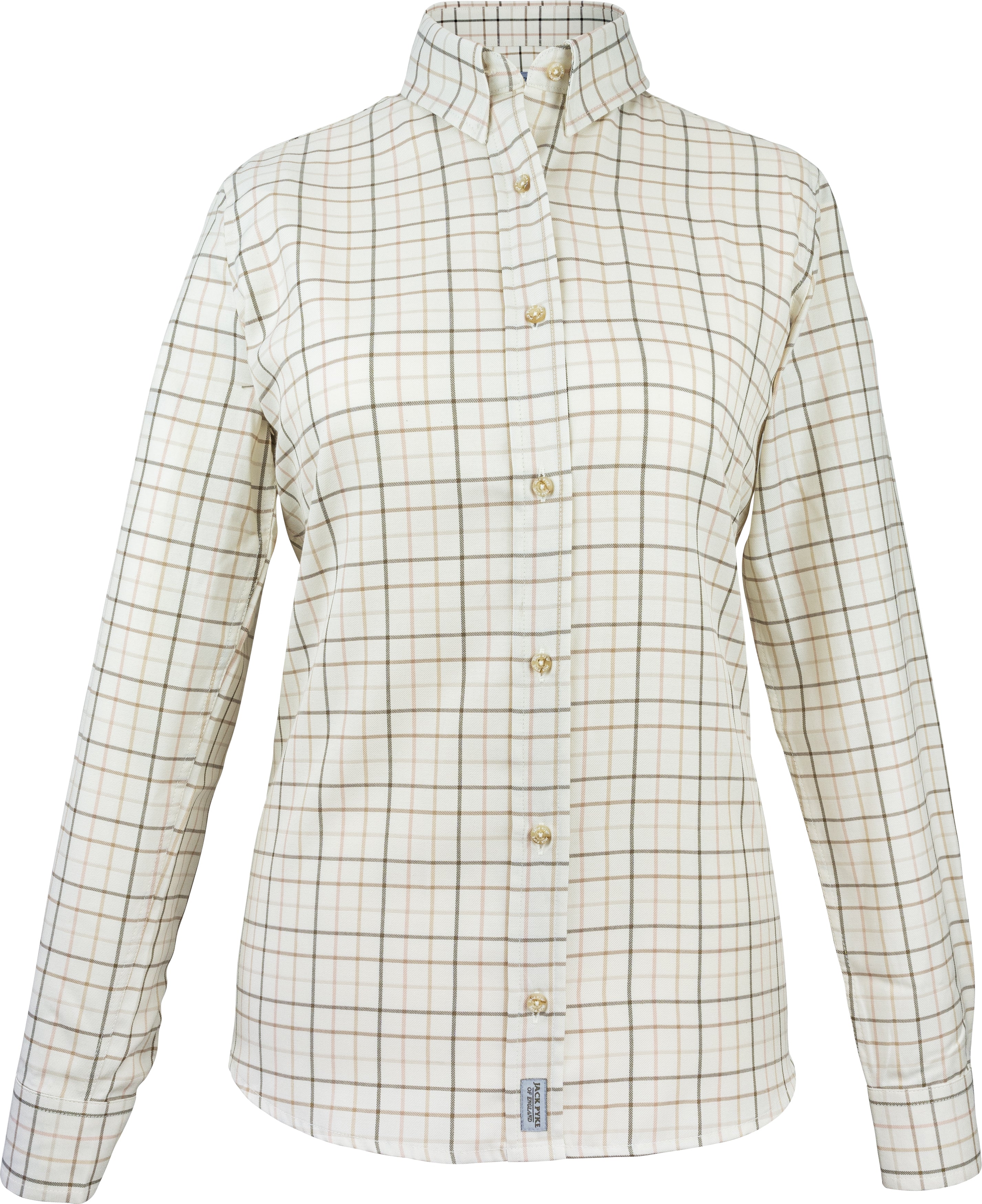 Ladies Countryman Shirt Large Check Brown - WOODLAND STORM