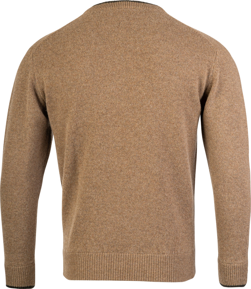 Ashcombe 100% Lambswool V-Neck - WOODLAND STORM