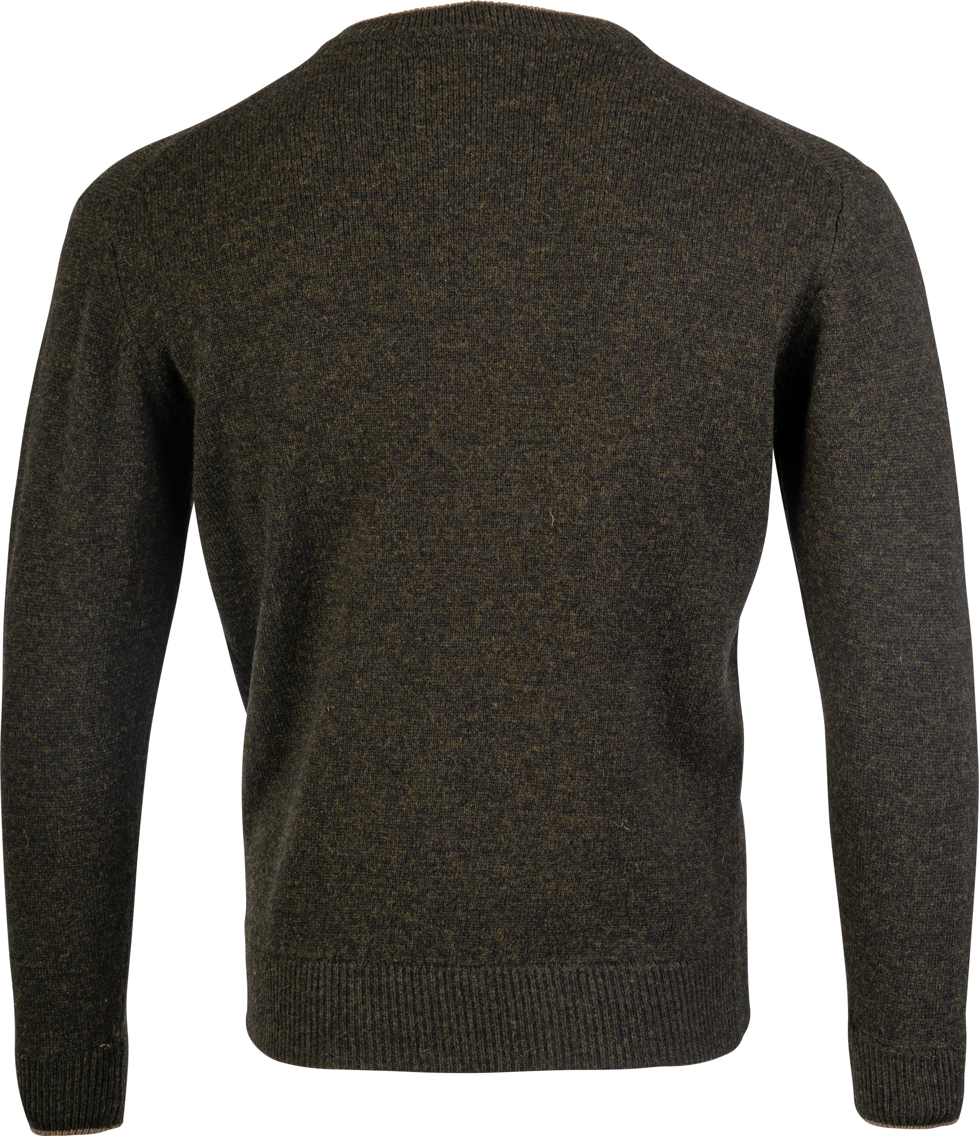 Ashcombe 100% Lambswool V-Neck - WOODLAND STORM