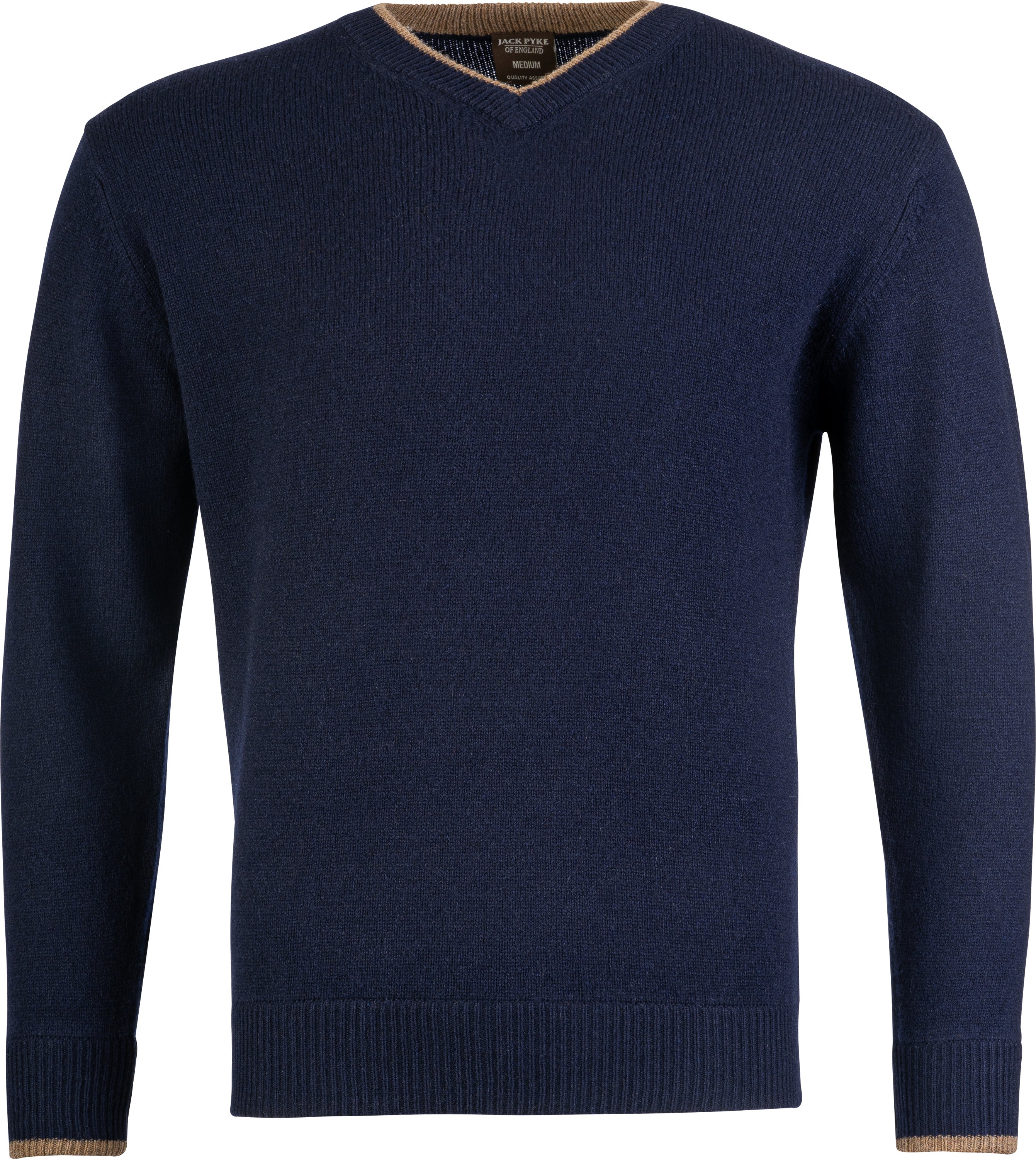 Ashcombe 100% Lambswool V-Neck - WOODLAND STORM