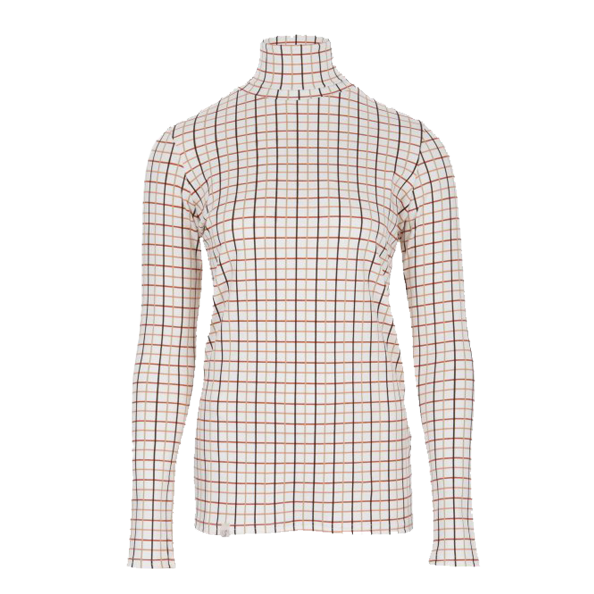 Cosy Check Roll Neck - Apricot - WOODLAND STORM