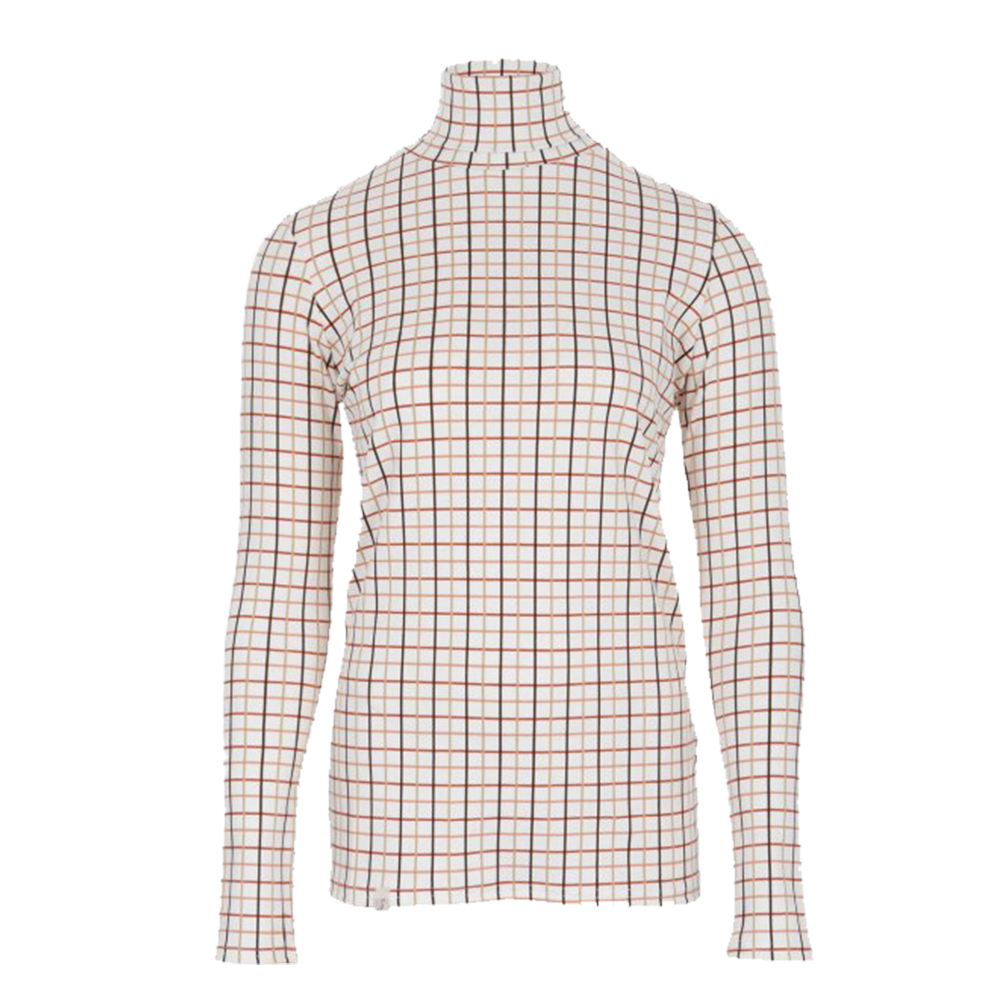 Cosy Check Roll Neck - Apricot - WOODLAND STORM