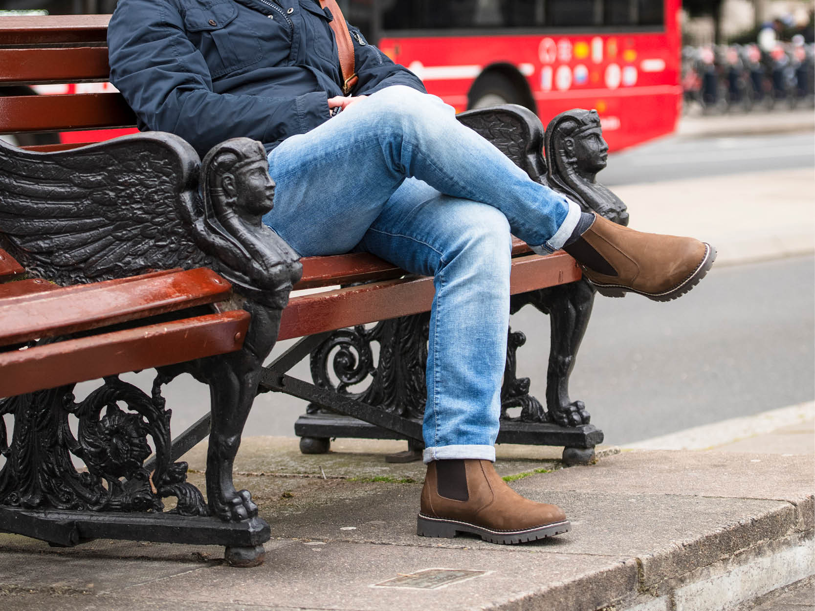 Omnio: Leather Chelsea Boot - Nubuck - WOODLAND STORM