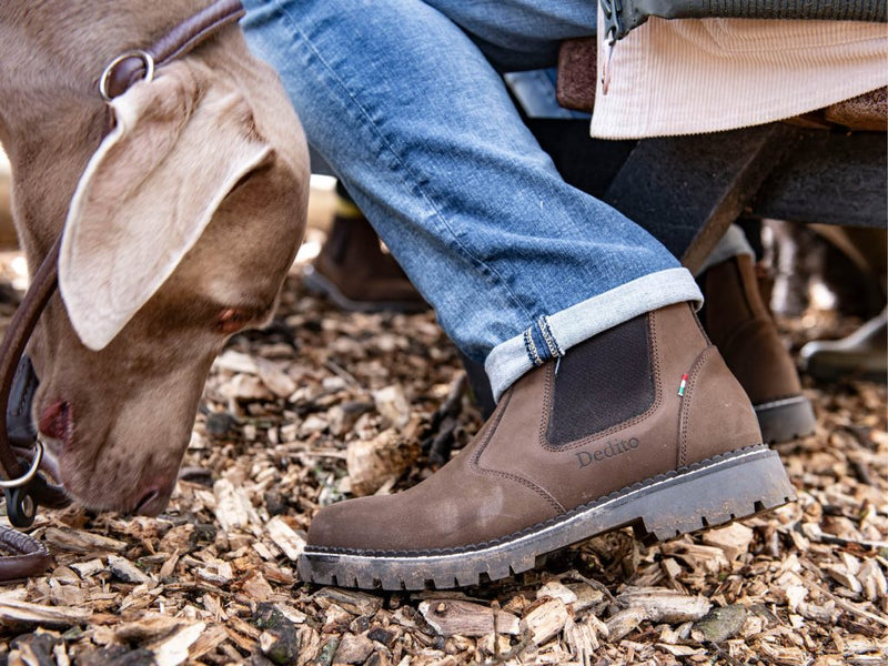 Omnio: Leather Chelsea Boot - Nubuck - WOODLAND STORM