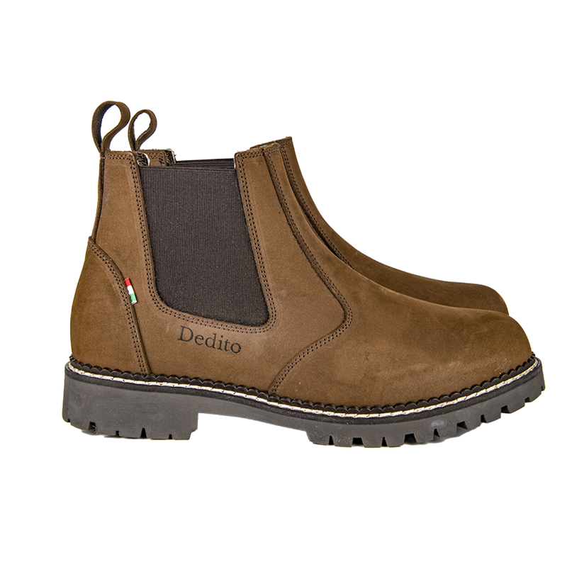 Omnio: Leather Chelsea Boot - Nubuck - WOODLAND STORM